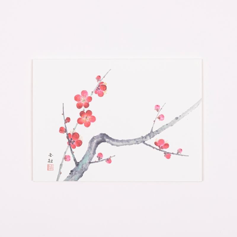 梅結びつばき　原画　A4サイズ 梅結びつばき 原画 A4サイズ 椿・番号R-28 | 成願義夫のオリジナル