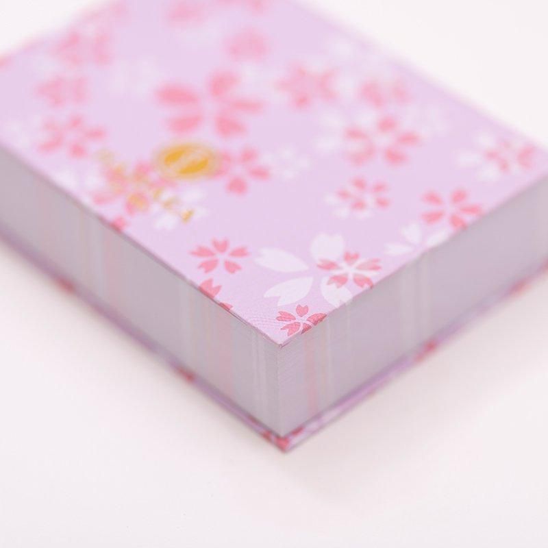 榛原 ブロックメモ 朝桜 藤色 - 日本橋 榛原 -はいばら-