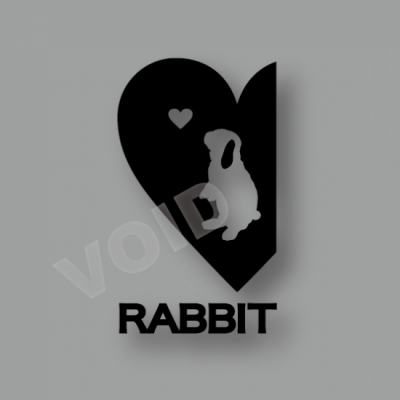 R Plus Rabbit 携帯ステッカー ハート ホーランド うさぎ星 大阪のうさぎ専門店