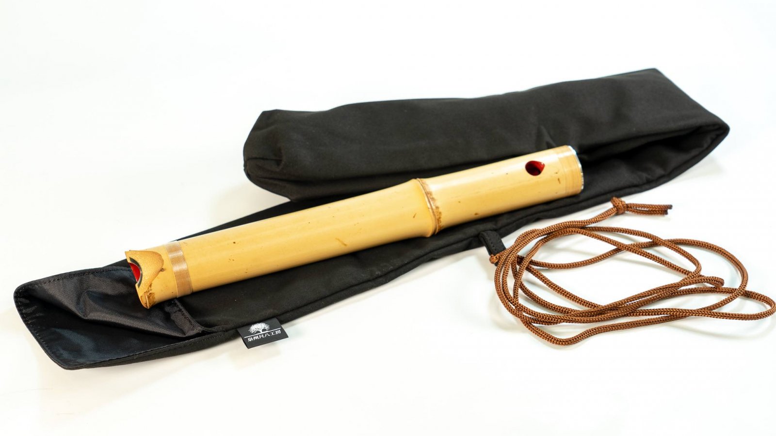 超可爱 尺八 ・真竹製・ソフトケース付 - 楽器・機材