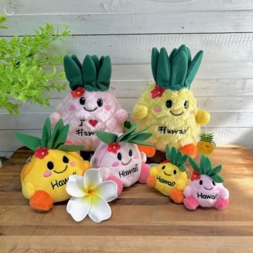 ハワイ直輸入!! パイナップルコインパースキーチェーン 【ピンク