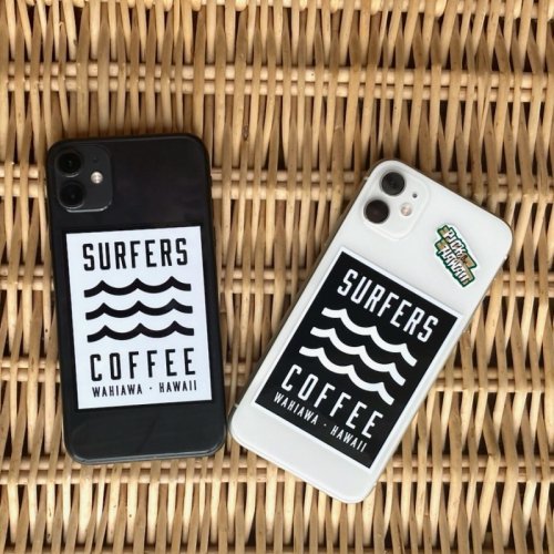 SURFERS COFFEE ステッカー　ロゴ／ブラック - 本物のハワイをお届けするハワイ専門通販ショップ　ピック・ザ・ハワイ