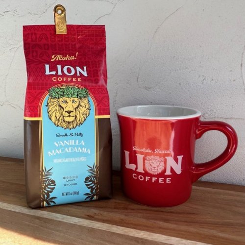 LION COFFEE　バニラマカダミア 198g（フレーバーコーヒー）【粉・中挽き】 - 本物のハワイをお届けするハワイ専門通販ショップ　 ピック・ザ・ハワイ