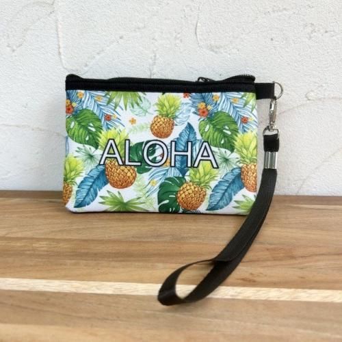 ハワイ直輸入!!ネオプレインポーチ パイナップルリーフ Lサイズ
