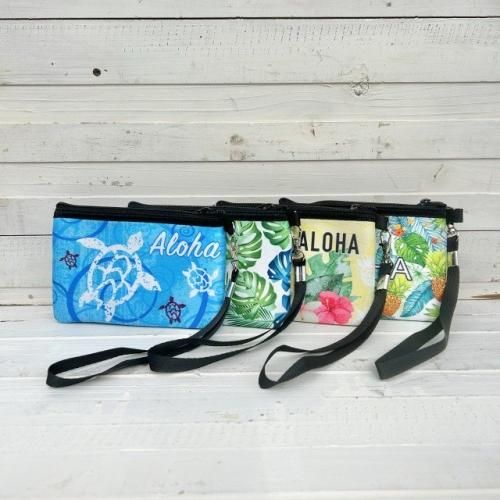 ハワイ直輸入!!ネオプレインポーチ パイナップルリーフ Lサイズ - 本物