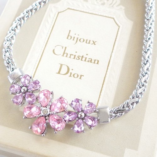 Cristian Dior クリスチャンディオール ピンクとパープルのフラワー