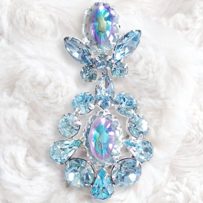 Regency リージェンシー バロックパール 花クリスタル ブローチ