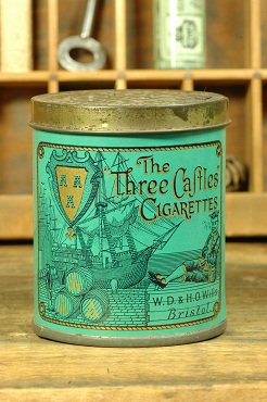 アンティーク 「The Three Castles Cigarettes」 タバコ缶 → SOLD OUT 