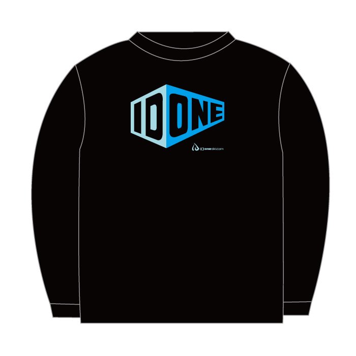 ID one ドライロングＴシャツ FRONT Square ブルー ブラック