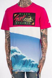 AQ98)BLACK PYRAMID SURF WAVE Tシャツ半袖(Y1160091)pink - DR.JAK