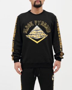 AY37)BLACK PYRAMID HAZARD TAPE LOGO クルーネック/トレーナー ...