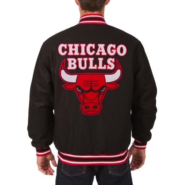 BD67)JH DESIGNリバーシブルウールジャケットCHICAGO BULLS/NBA/スタジャン/シカゴ・ブルズ/(BUL103BSC7) -  DR.JAK