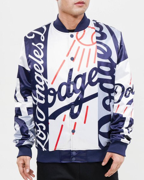 BE30)PRO STANDARD Los Angeles Dodgersプリントサテンジャケット/MLB