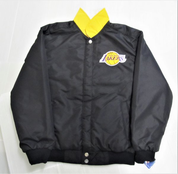 BE85)JH Design Los Angeles Lakers リバーシブルナイロンジャケット