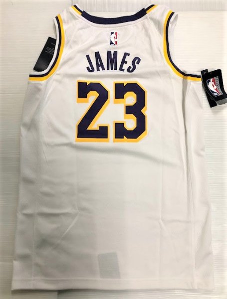 BF37)Nike Los Angeles Lakers LeBron James 23 タンクトップ ゲームシャツ/ロサンゼルス・レイカーズ  /レブロン・ジェームズ/白/ - DR.JAK