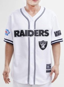 BF80)PRO STANDARD LAS VEGAS RAIDERS  ベースボールジャージシャツ/白/M/L/XL/2XL/3XL/ラスベガス・レイダース/HIPHOP/B系/USサイズ - DR.JAK