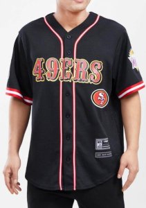 BF82)PRO STANDARD SAN FRANCISCO 49ER  ベースボールジャージシャツ/BLK/S/M/L/XL/2XL/3XL/サンフランシスコ・フォーティナイナーズ/HIPHOP - DR.JAK