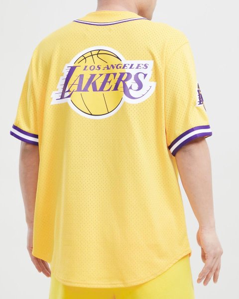 ショップオフ BF84)PRO STANDARD Los Angeles Lakers ベースボールジャージシャツ/黄色/M/ロサンゼルス・レ シャツ  www.clinicadentalsuch.com