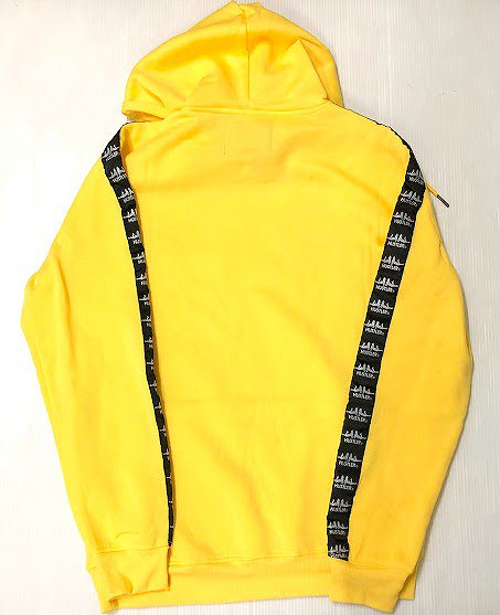 BG54)REASON CLOTHING HUSTLER GIRLプルオーバーパーカー/黄色/H21-3/S 
