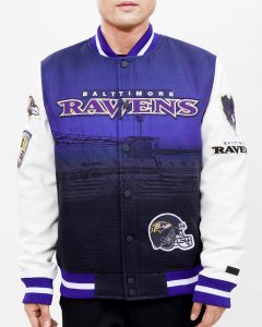 BH5)PRO STANDARD Baltimore Ravens REMIX VARSITY ジャケット/NFL/ボルチモア・レイブンズ/L, -  DR.JAK