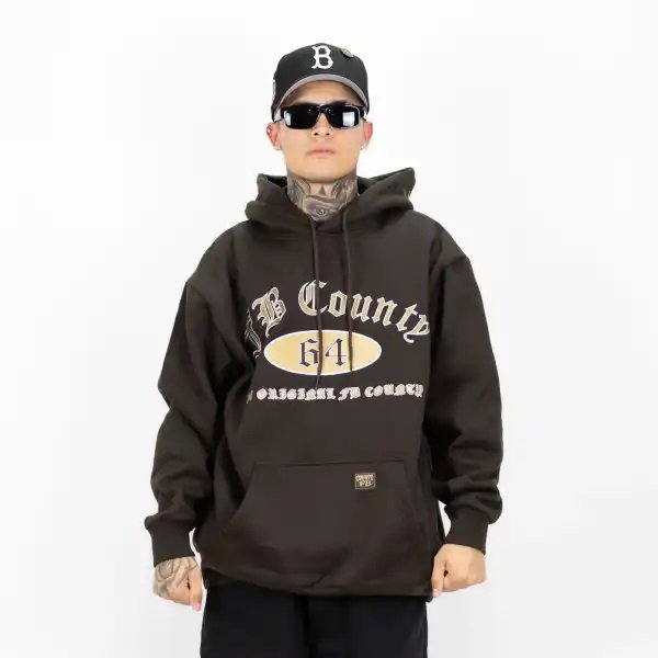 BI22)FB COUNTY プルオーバーパーカー/BROWN/S/XL/2XL/3XL/HIPHOP/B系/チカーノ/ウエストコースト/大きいサイズ/ エフビーカウンティ - DR.JAK