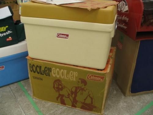 Coleman Cooler Box 箱付 ベージュ×マスタード3 - AMERICAN