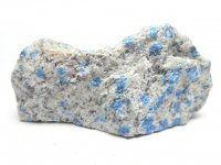 ★【アズライトイングラナイト】藍銅鉱★原石置物：GRA-49273