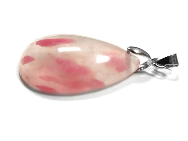 ☆【ロードナイト・イン・クォーツ】薔薇輝石☆天然石ペンダント：RN