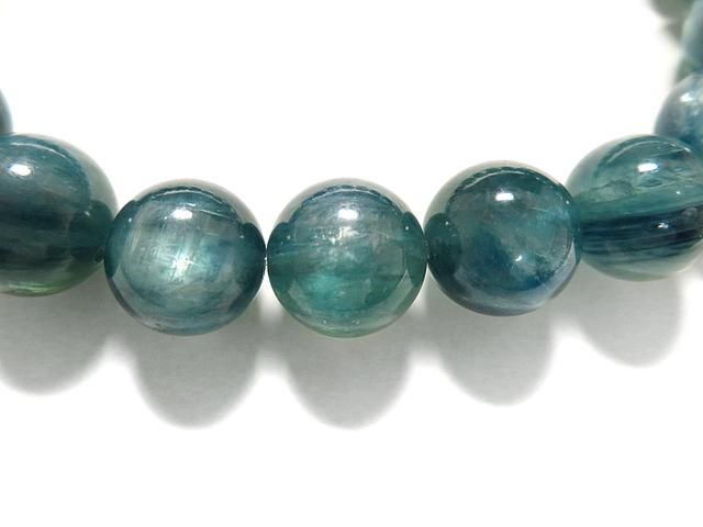 高品質　ブルーグリーンカイヤナイト大玉 g420円☆【ブルーグリーンカイヤナイト】藍晶石☆天然石ブレスレットM