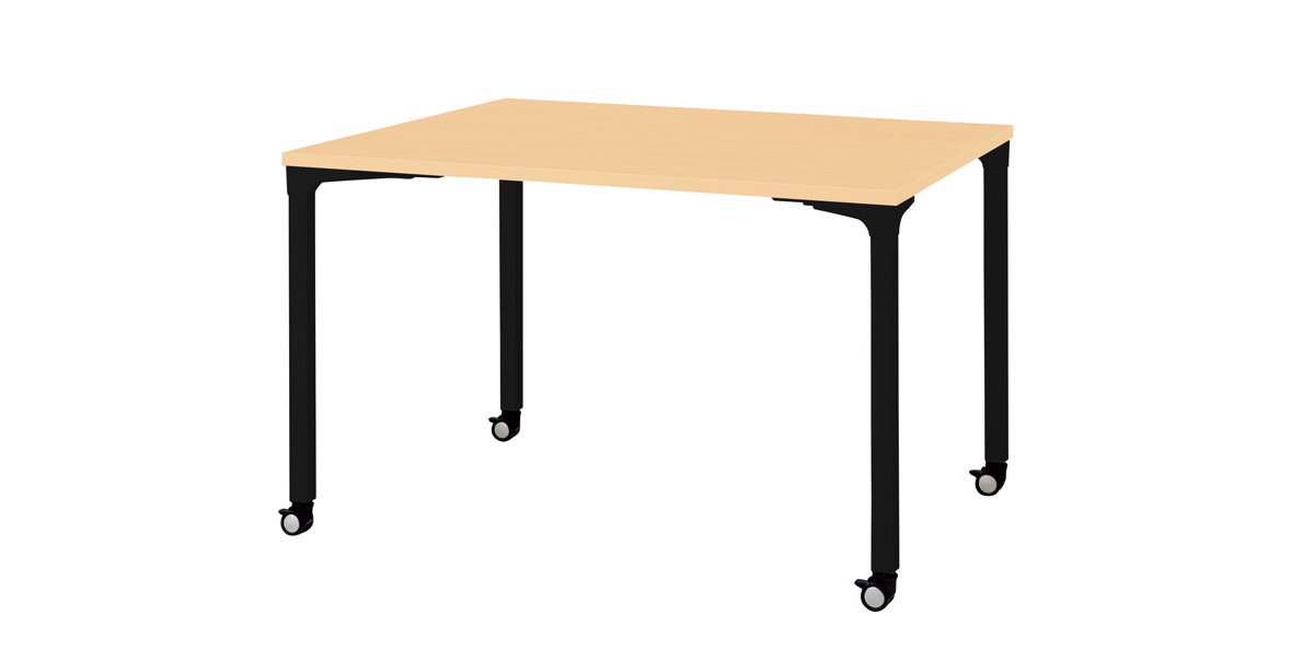プラス 会議テーブル NN-1209PKR 【4本脚キャスター】【長方形】【幅