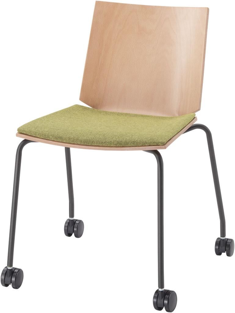 椅子［いまるさん専用］ ウチダ チェア HZL-400MS 【4本キャスター脚】【座パッド（布
