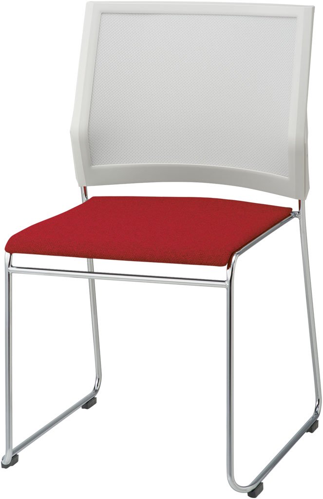 会議椅子 4脚セット FNT-10A-4 W578xD525xH760mm 布張り 塗装脚 肘付 ミーティングチェア 会議用イス 会議用いす