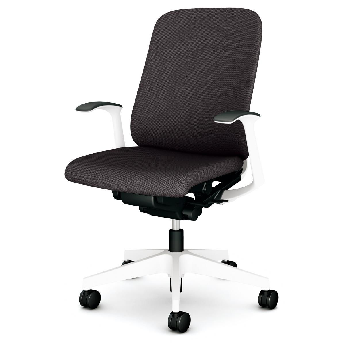 プラス オフィスチェア KB-RN52SKL 【樹脂脚】【固定肘】【背