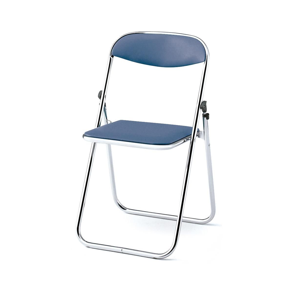 プラス 折りたたみイス FC-791N 【スチールパイプ（φ19.1mm