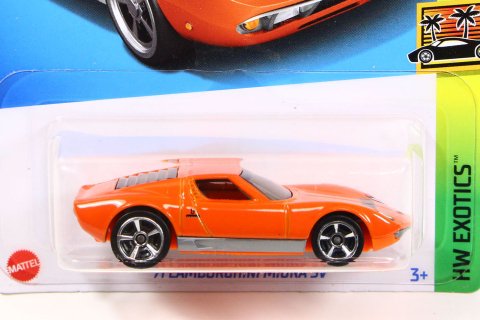 Hot Wheels 2022 #202 71 Lamborghini Miura SV オレンジ [New in 