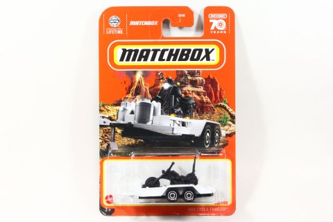 Matchbox 2023 #063 MBX Cycle Trailer ホワイト/レッド w/Chopper
