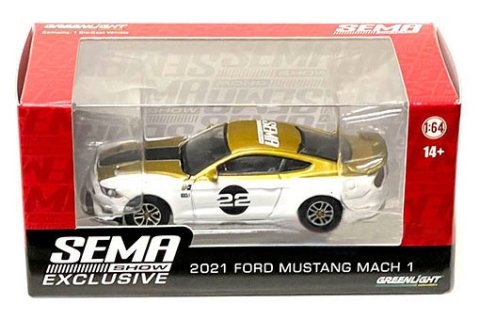 Greenlight SEMA SHOW 限定 1/64 2021 Ford Mustang Mach1 ホワイト