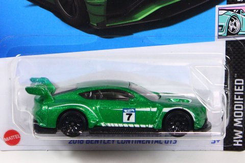 Hot Wheels 2023 #044 2018 Bentley Continental GT3 グリーン No.7