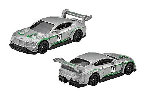 Hot Wheels 2023 #044r 2018 Bentley Continental GT3 シルバー No.7