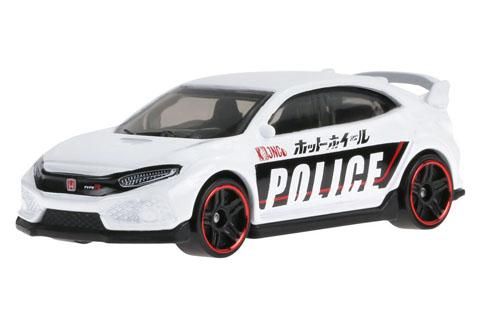 Hot Wheels 2023 #215 2018 Honda Civic Type R ホワイト POLICE