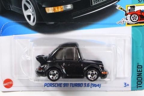 Hot Wheels 2023 #234 Porsche 911 Turbo 3.6 (964) ブラック (Tooned 