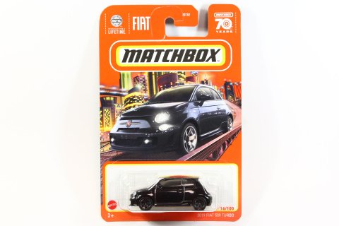 Matchbox 2023 #016 2019 Fiat 500 Turbo ブラック -  【F.C.TOYS】ホットウィールやナスカーなど、輸入3インチミニカー専門の通販ショップ