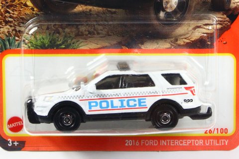 Matchbox 2023 #026 2016 Ford Interceptor Utility ホワイト POLICE -  【F.C.TOYS】ホットウィールやナスカーなど、輸入3インチミニカー専門の通販ショップ