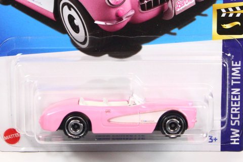 Hot Wheels 2023 #183 1956 Corvette ピンク ＜Barbie The Moovie