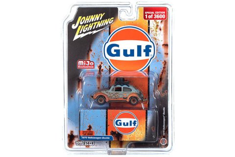 Johnny Lightning MiJo限定 1970 Volkswagen Beetle ブルー/オレンジ Gulf ウェザード -  【F.C.TOYS】ホットウィールやナスカーなど、輸入3インチミニカー専門の通販ショップ