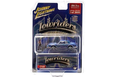 Johnny Lightning MiJo限定 1984 Oldsmobile Cutlass Lowrider ブルー w/フィギュア -  【F.C.TOYS】ホットウィールやナスカーなど、輸入3インチミニカー専門の通販ショップ