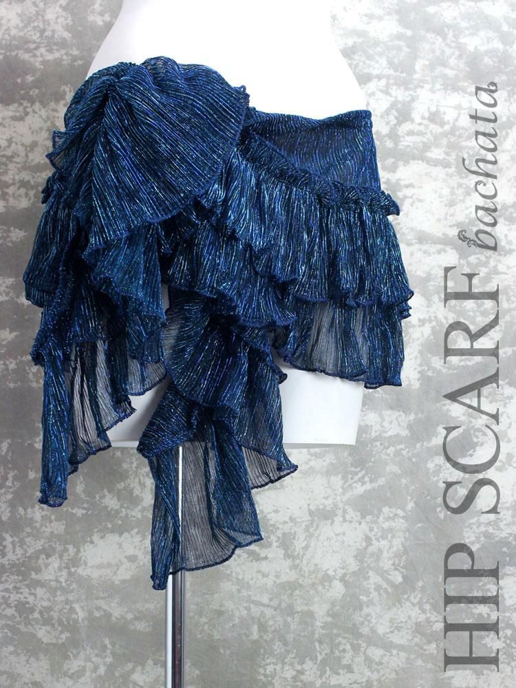 フリルヒップスカーフ・グロッシーブルー - bachata ベリー