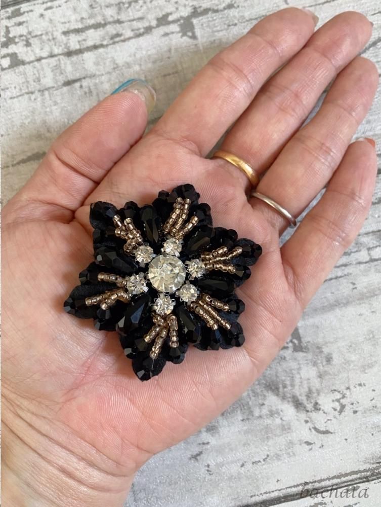 ビーズ刺繍パーツ・星型BP002 【在庫なくなり次第終了・お早目に