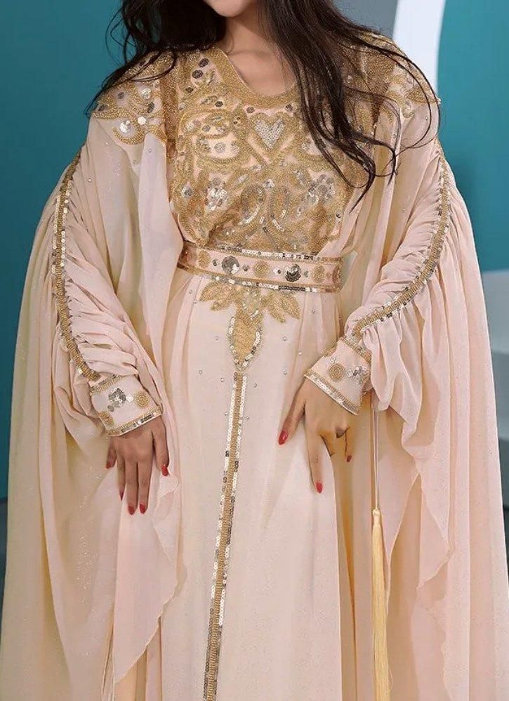 ハリージドレス・ベージュ・5001 - bachata ベリーダンス衣装