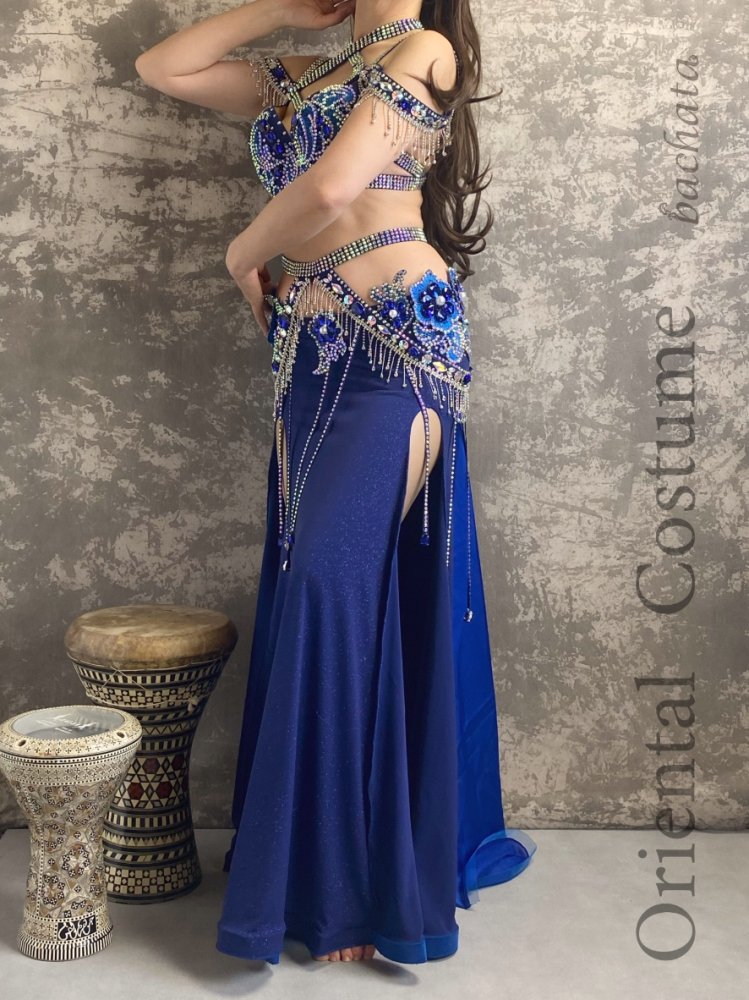 ベリーダンス衣装 ロイヤルブルー CT0132（M-L） - bachata ベリー